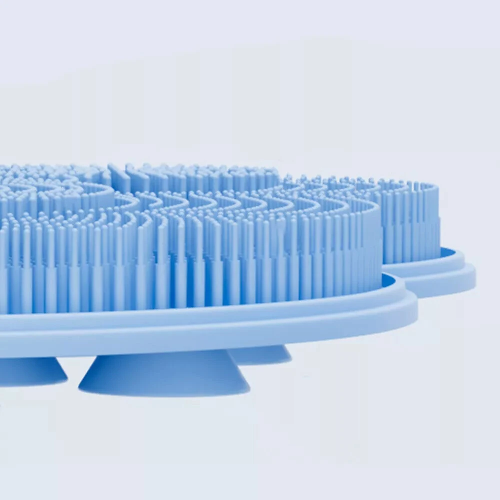 (image for) 30x30cm Silicone Shower Foot Scrubber Back Body Brush Massager Pad Cleaning Bathroom