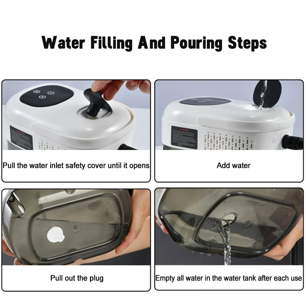 (image for) Multi-Function Digital High-Temperature Steam Cleaner Touch Screen Portable Multi-Purpose Deep Cleaning Steam Cleaner for Home Kitchen Car